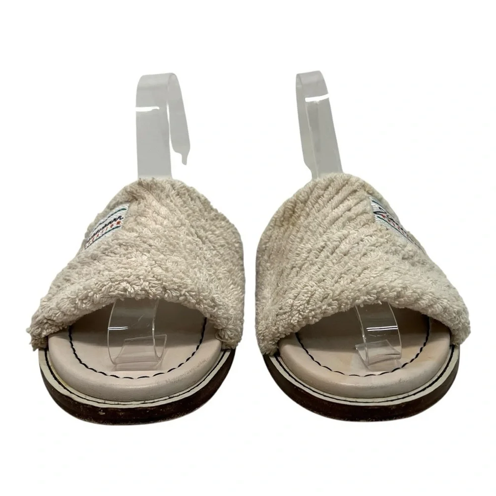 Zimmermann White Chubby Terry Towel Recreation Slides Slip On Sandals Women’s 38 - Picture 4 of 16